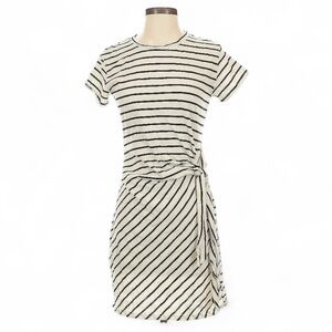 Black and White Striped Mini Dress